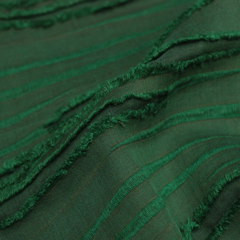 LIUCHANG - 34 Momme Handmade Mud Silk Special Cut Flower Silk Linen Fabric - 140cm wide by the Yard