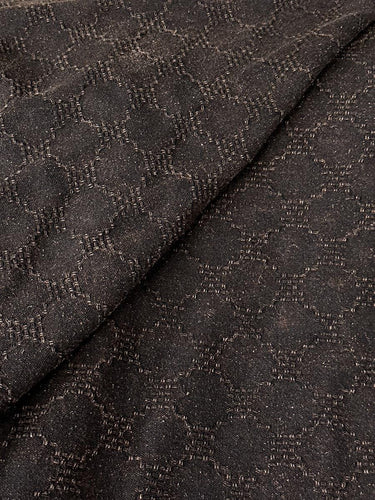 XYKTHG - 50 Momme Brown Jacquard Tussah Mud Silk Fabric, 90cm wide by the Yard