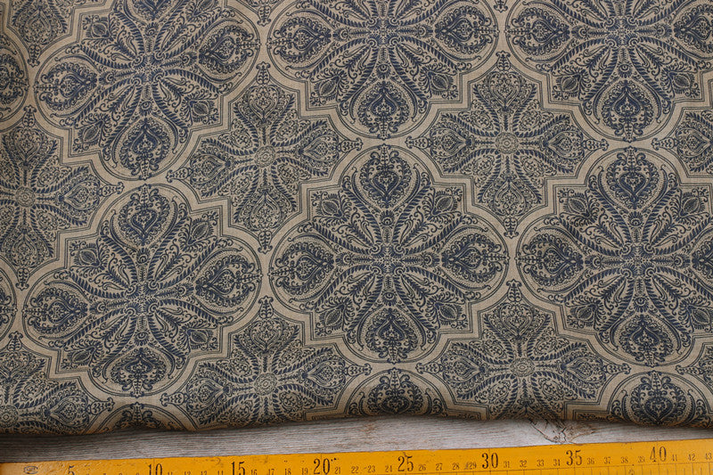 Camel Medallion printed 42-count ramie fabric #Color_Camel Medallion