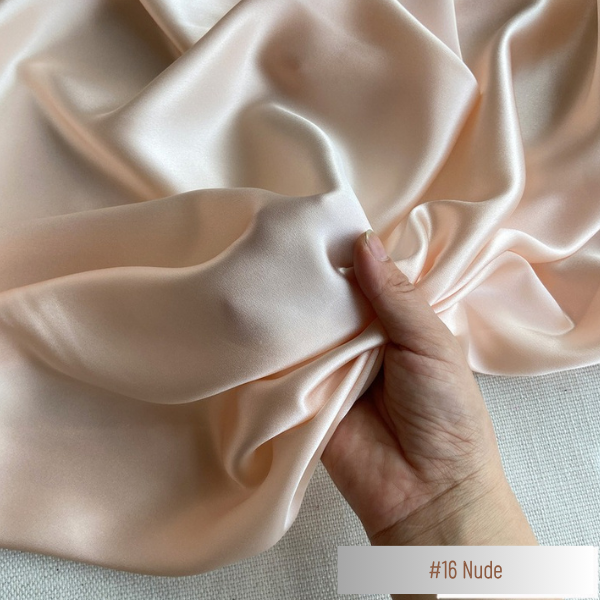 Color 16 - Nude - 19 Momme 100% Mulberry Silk Satin