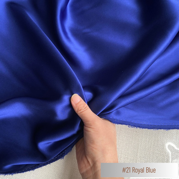 Color 21 - Royal Blue - 19 Momme 100% Mulberry Silk Satin