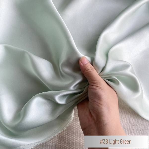 Color 38 - Light Green - 19 Momme 100% Mulberry Silk Satin