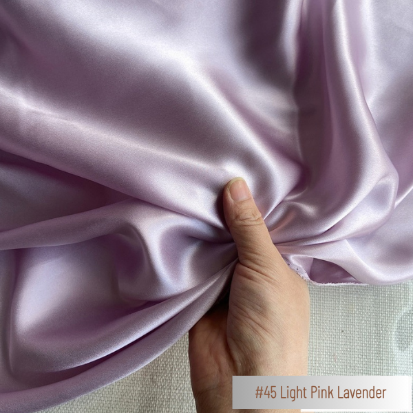 Color 45 - Light Pink Lavender - 19 Momme 100% Mulberry Silk Satin