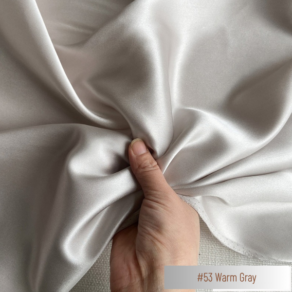 Color 53 - Warm Gray - 19 Momme 100% Mulberry Silk Satin