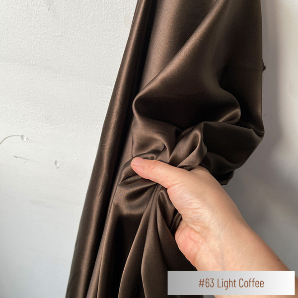 Color 63 - Light Coffee - 19 Momme 100% Mulberry Silk Satin