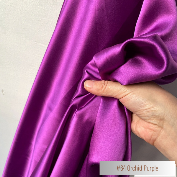 Color 64 - Orchid Purple - 19 Momme 100% Mulberry Silk Satin