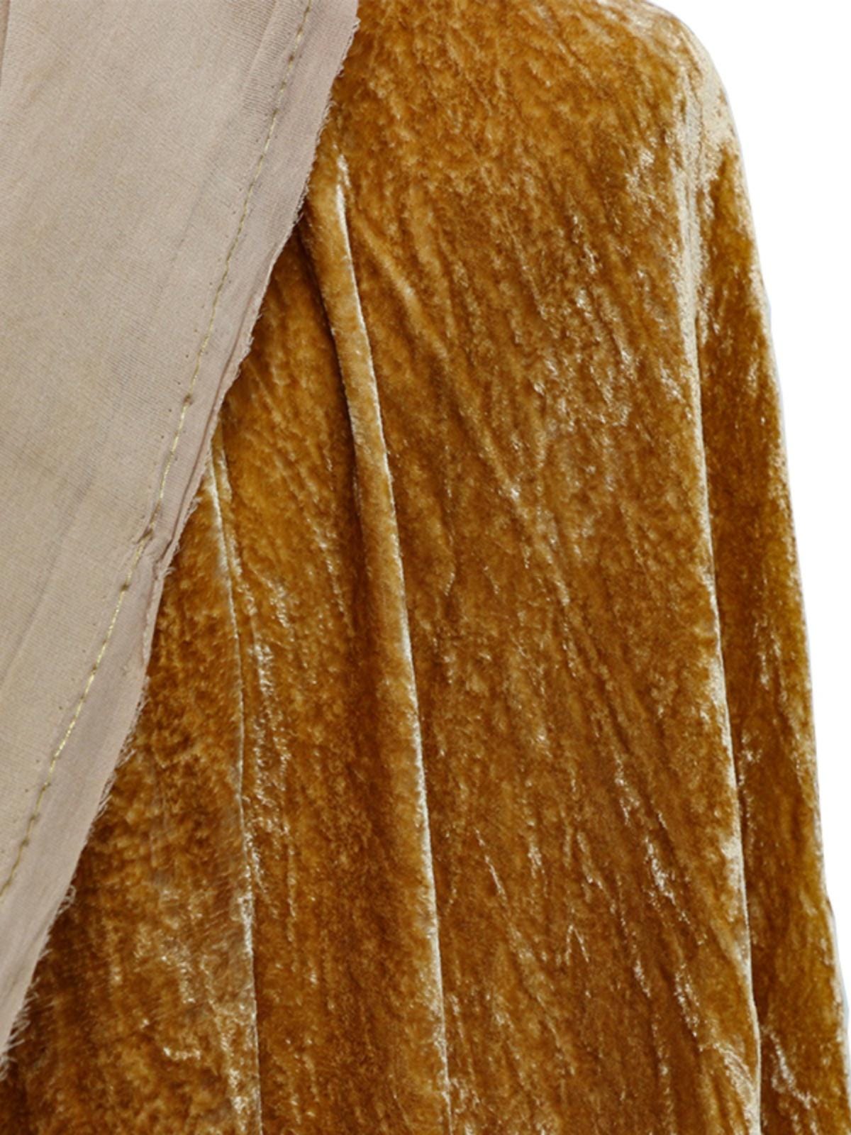 MEIRCC - Handmade Plant Dyeing vintage-orange Silk Velvet Fabric - 114cm wide by the Yard