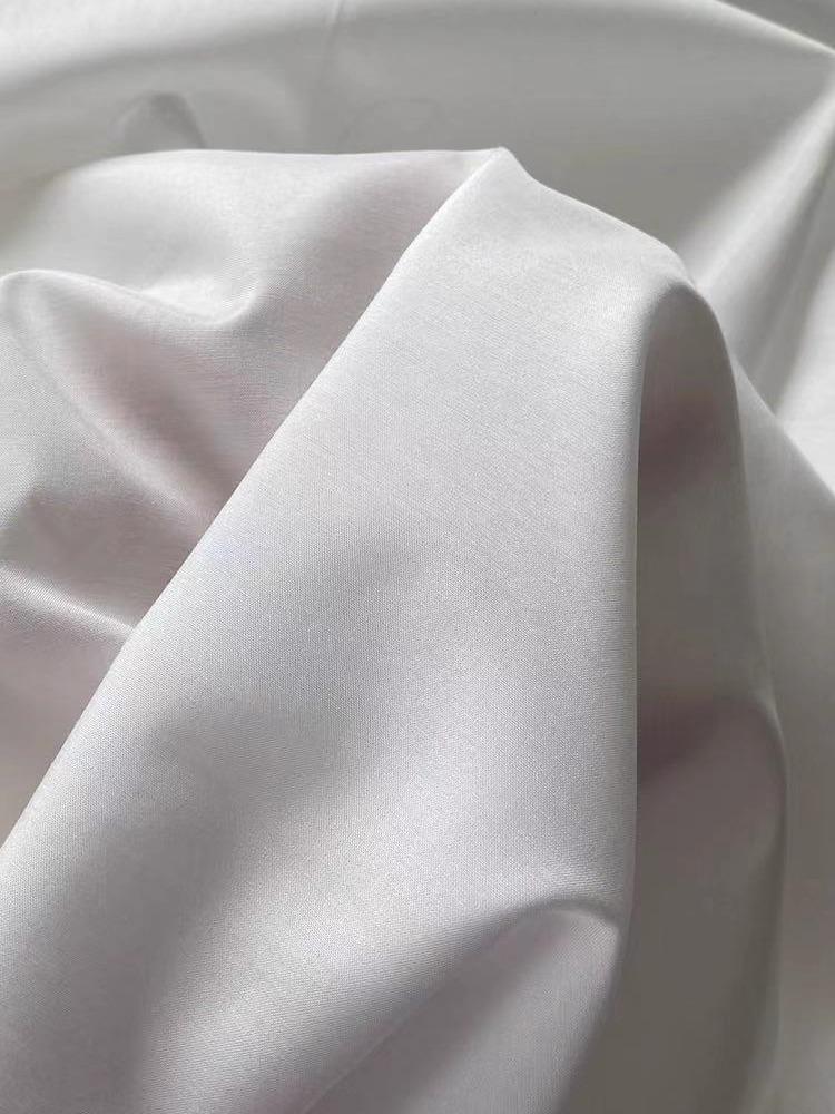 SC16WNB - Silk Cotton fabric, 16 momme 69gsm, Black and White,mulberry silk blend cotton fabric, 140cm wide by the Yard