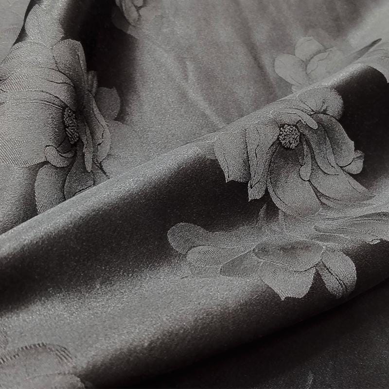 GUYHKU - Handmade 40 Momme Mud Silk Satin Fabric - 112cm by the Yard
