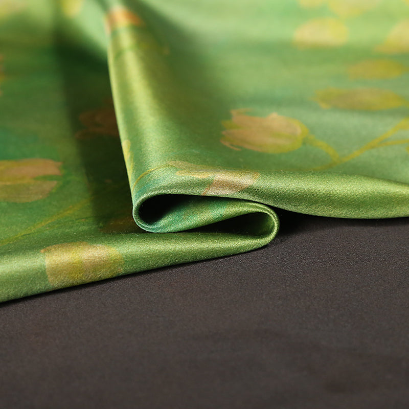 GUJLLF - Handmade 70 Momme PIZI Mud Silk Satin Fabric - 114cm wide by the Yard
