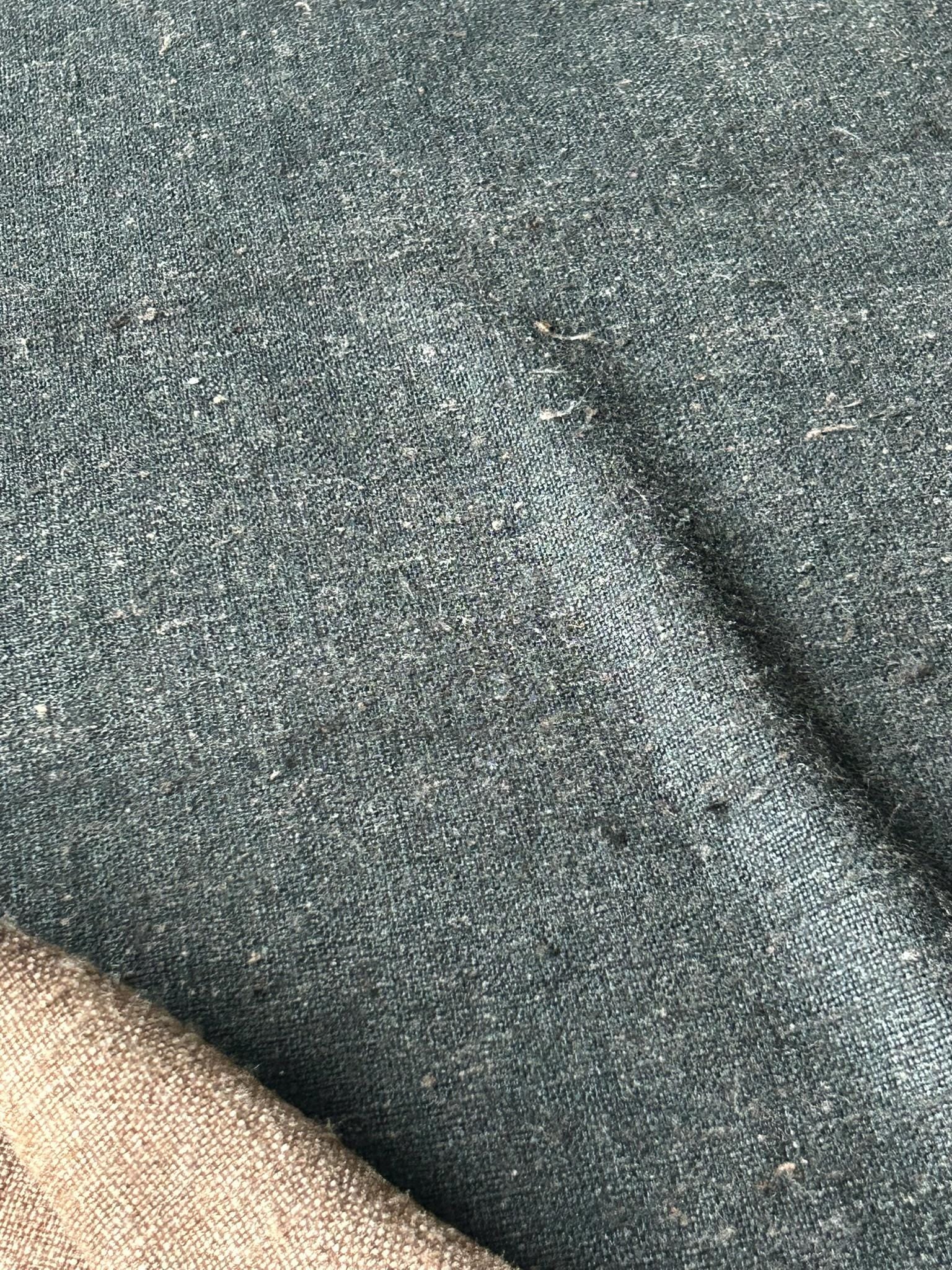 KCYEZUOSI - 78 Momme 100% Tussah Slub Mud Silk Fabric, Black and Brown,108cm wide by the Yard