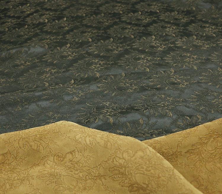 TALFWW - 28 Momme Handmade Jacquard Guanle Crepe Silk Fabric - 110cm wide by the Yard