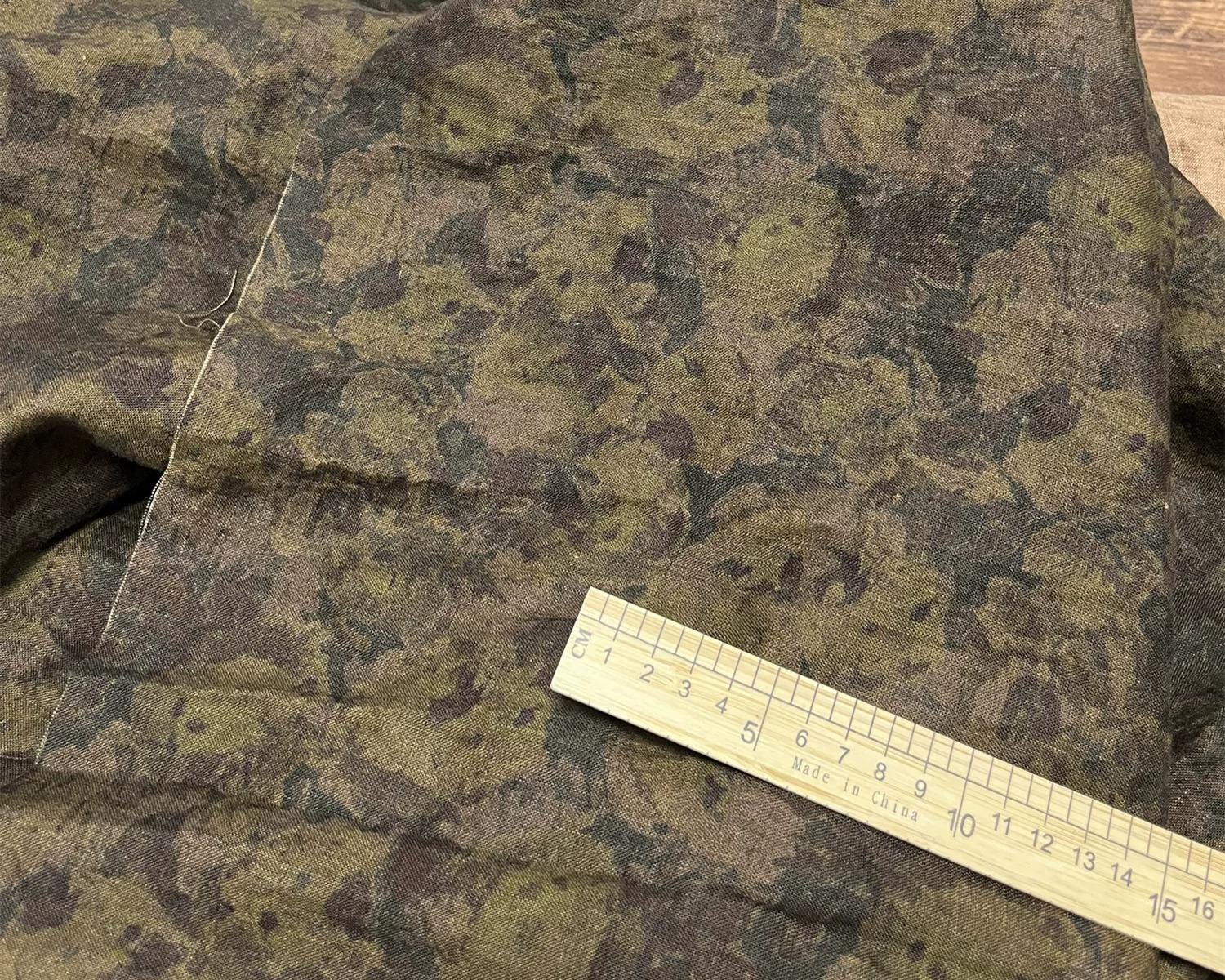 BJYOXN - 100% Linen, Vintage Style Digital Print, 200 gram 135cm wide by the Yard