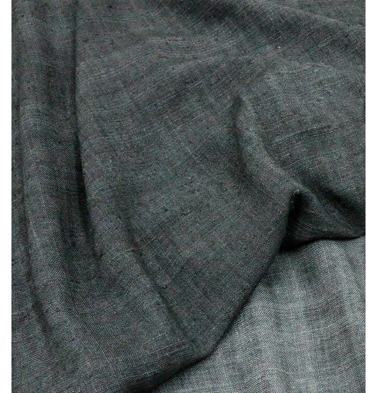 HUIHZU - 38 Momme Vintage Style Dirty Dyed Knotted Silk Tussah Satin Silk Fabric - 99cm wide by the Yard