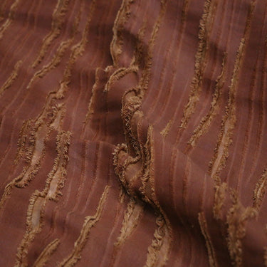 HONGLIANG - Handmade Plant Dye HongYunSha Special Cut Flower Silk Linen Fabric - By the Yard