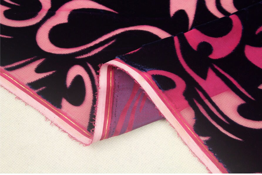 ON SALE - Burnout Polyester Velvet Fabric 110cm wide - 2 meters