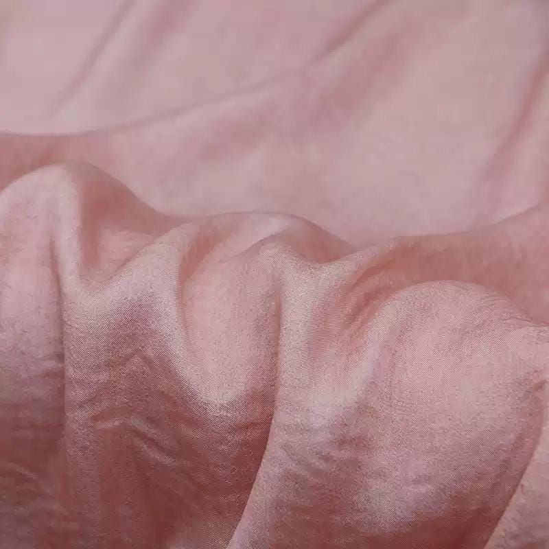 LZZRFE - 12 Momme Vintage Style Dirty Dyed Tussah Silk Sheer Fabric is Designed for High-end Spring/Summer Apparel - 130cm wide by the Yard