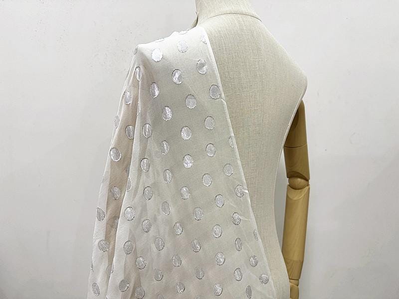 XLJHXY - 10 Momme Sheer Special Cut Flower Silk Fabric - 114cm wide by the Yard