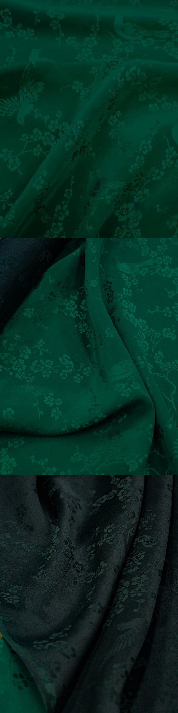 RUINI - Jacquard Handmade Plant Dye Mud Silk Fabric Silk Viscose Blend - 133cm wide by the Yard