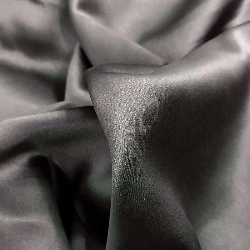 HHDM - Handmade 55 Momme PIZI Mud Silk Satin Fabric - 112cm by the Yard