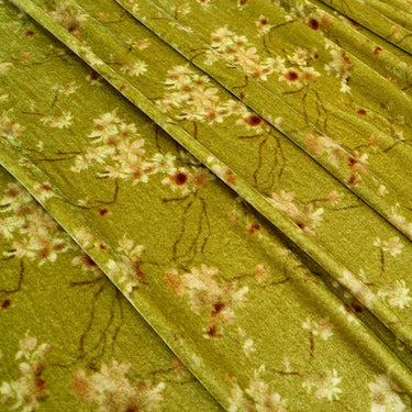 ZSRLHL - 55 Momme Pear Blossom Pattern with Three Background Colors Printed Mulberry Silk Velvet Fabric - 140cm wide by the Yard