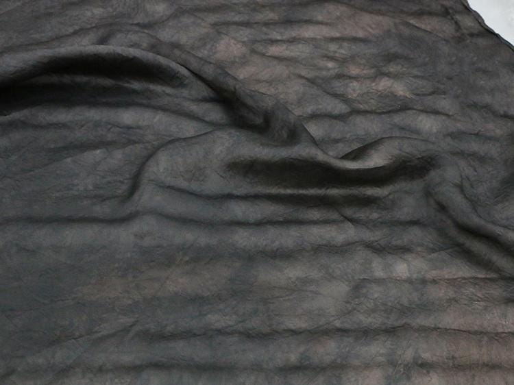 SUYENR - 12 Momme Plant Dyeing Peony Silk Organza Satin Fabric - 130cm wide by the Yard