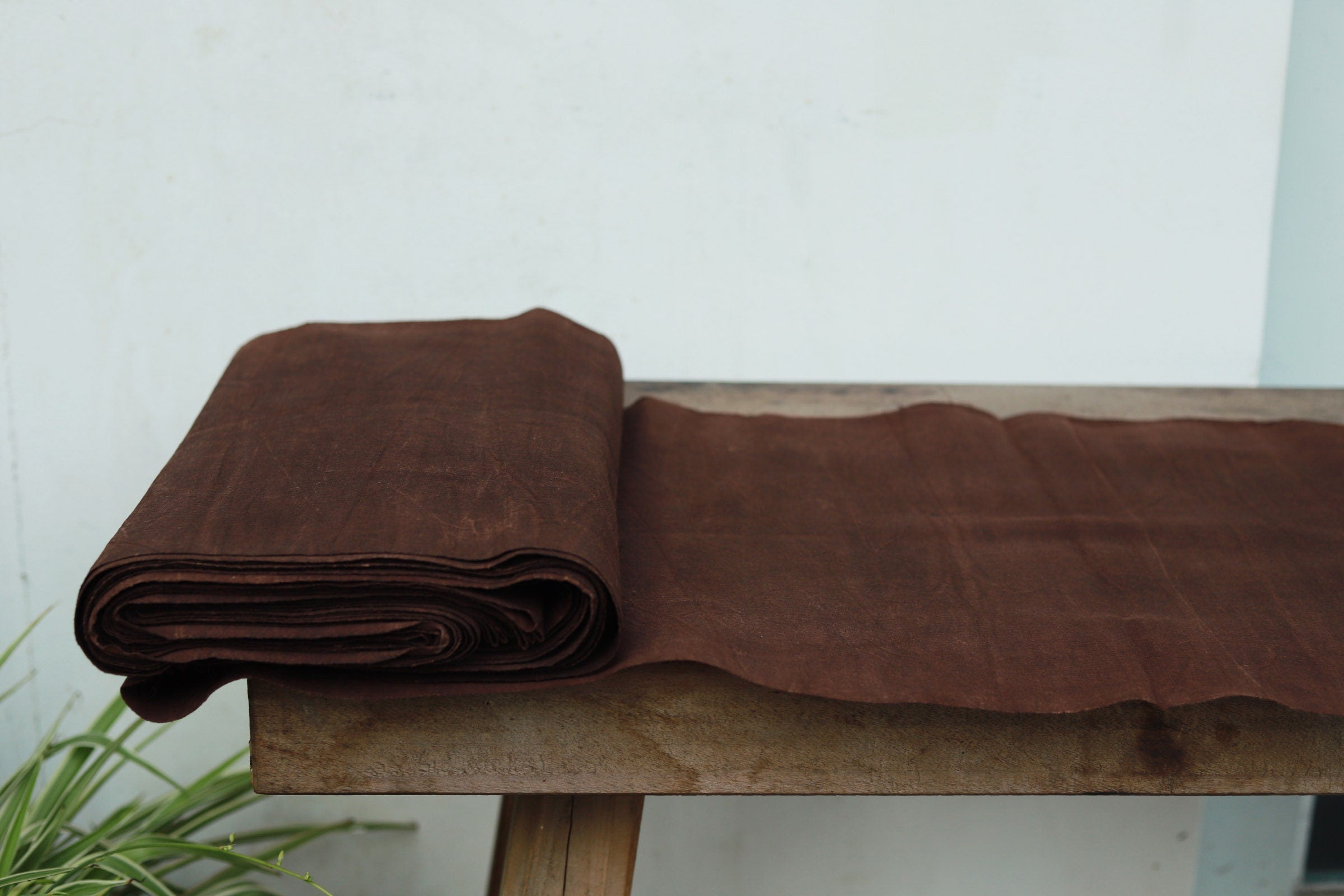 Eco-Friendly Traditional Chinese Plant Dye Fabric/Earth Color Cotton Fabric By the Yard