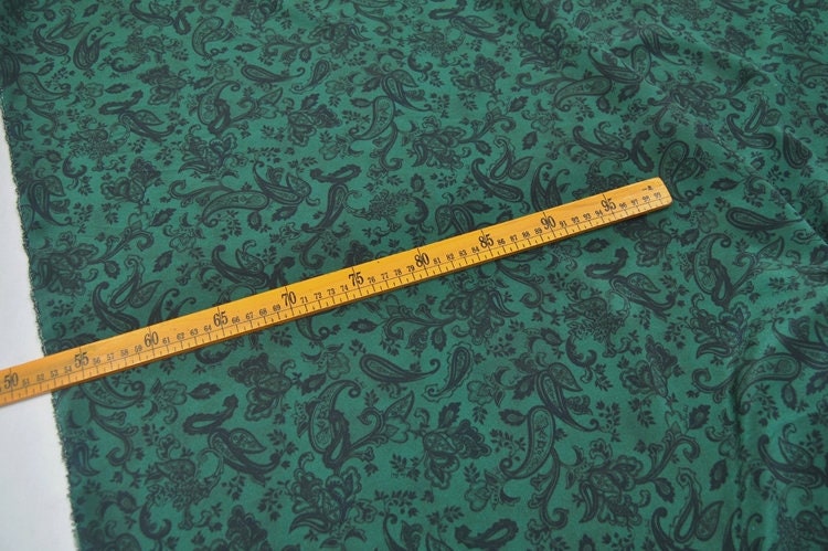 LIANQIAO - 22 momme Floral Print Silk Crepe de Chine Fabric - 138cm wide by the Yard