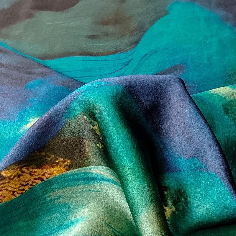 GUYSMQ - Handmade 40 Momme Mud Silk Satin Fabric - 112cm By the Yard
