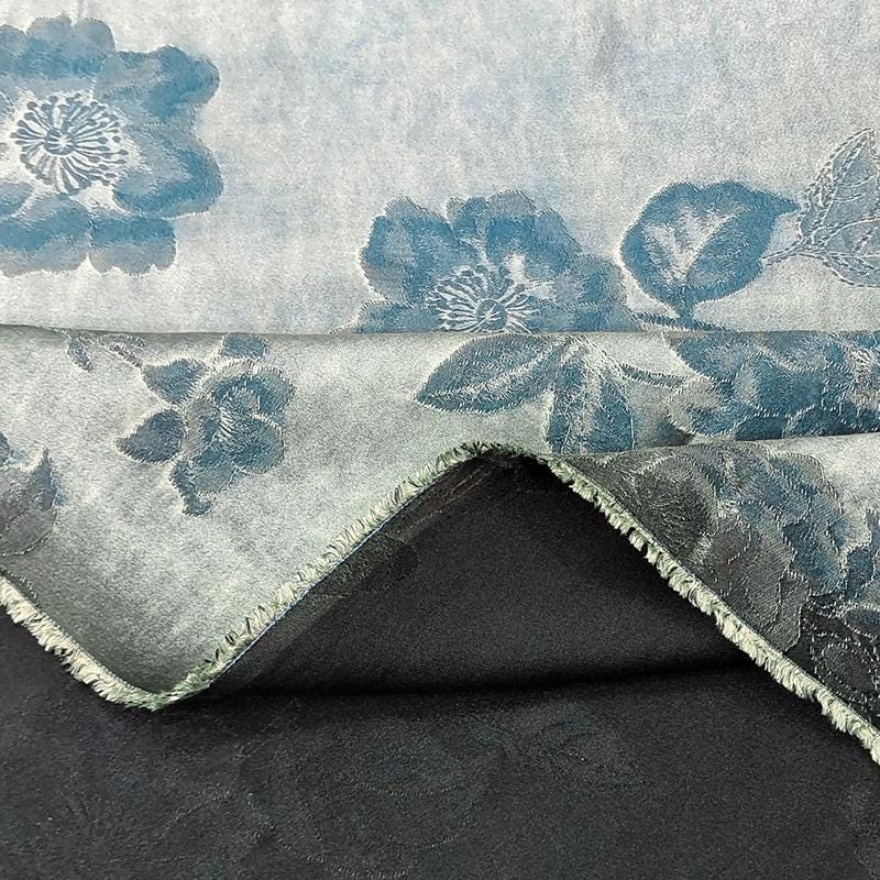 GYNVRH - Handmade 40 Momme Plant Dyeing Mud Silk Satin Fabric - 112cm By the Yard