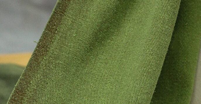 QIULV - Heavyweight Vintage Mulberry Oil Silk Coarse Cloth Tussah Silk Fragrant Cloud Gauze Fabric - 97cm wide by the Yard