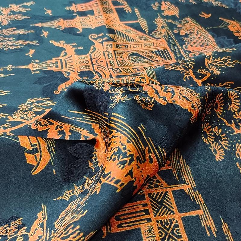 GUYQLY - Handmade 40 Momme Mud Silk Satin Fabric - 112cm By the Yard