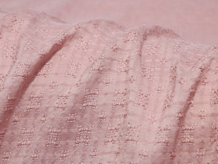 SXFEN - Jacquard Handmade Gambiered Ganton Tussah Silk Fabric-130cm wide By the Yard