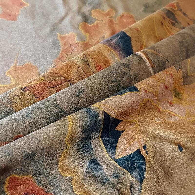 GYJHLL - Handmade 38 Momme Mud Silk Satin Fabric - 112cm By the Yard