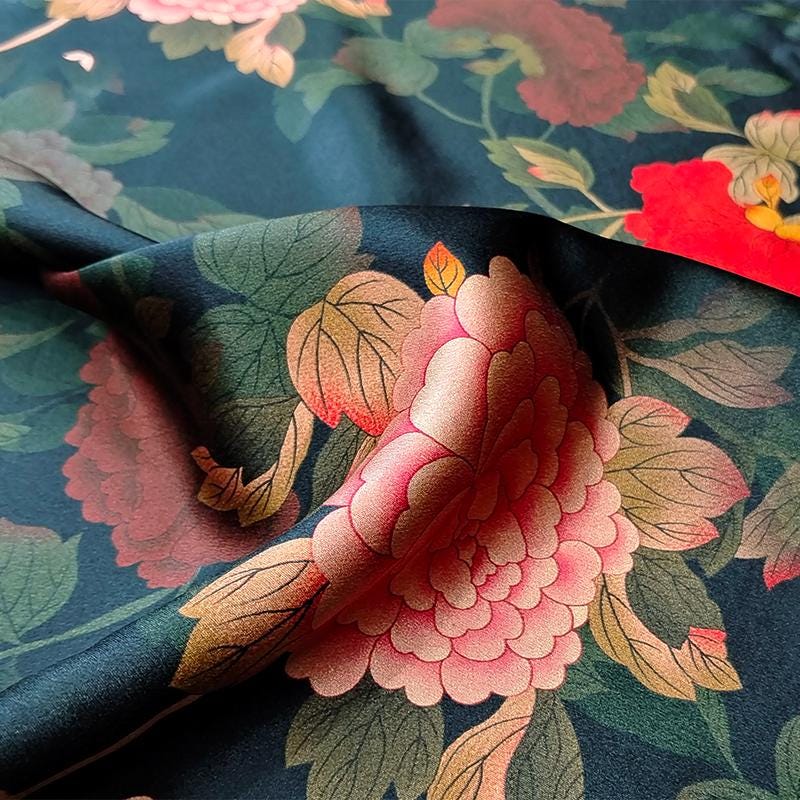 GUYTXM - Handmade 40 Momme Mud Silk Satin Fabric - 112cm By the Yard