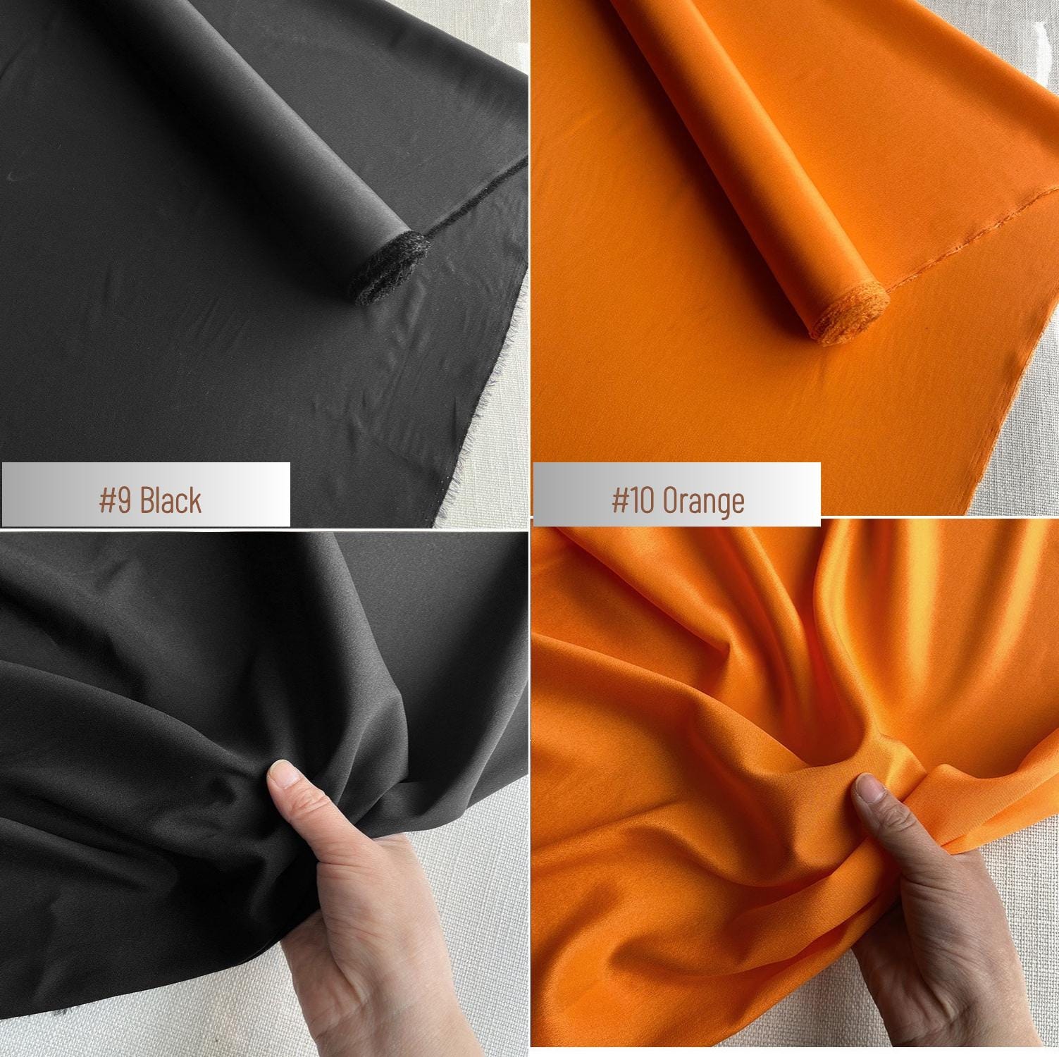 16 Momme Stretch Silk Crepe Fabric – 20 Colors, 42.5" Wide, 93/7 Silk/Spandex