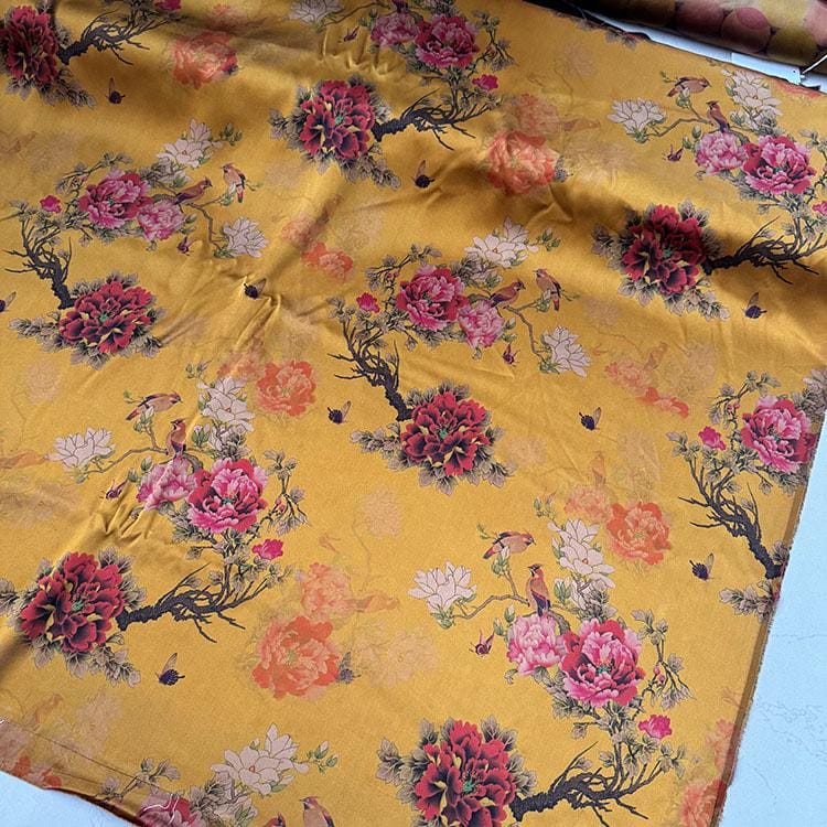 CFSLYH - Handmade 37 Momme Mud Silk Satin Fabric - 114cm By the Yard
