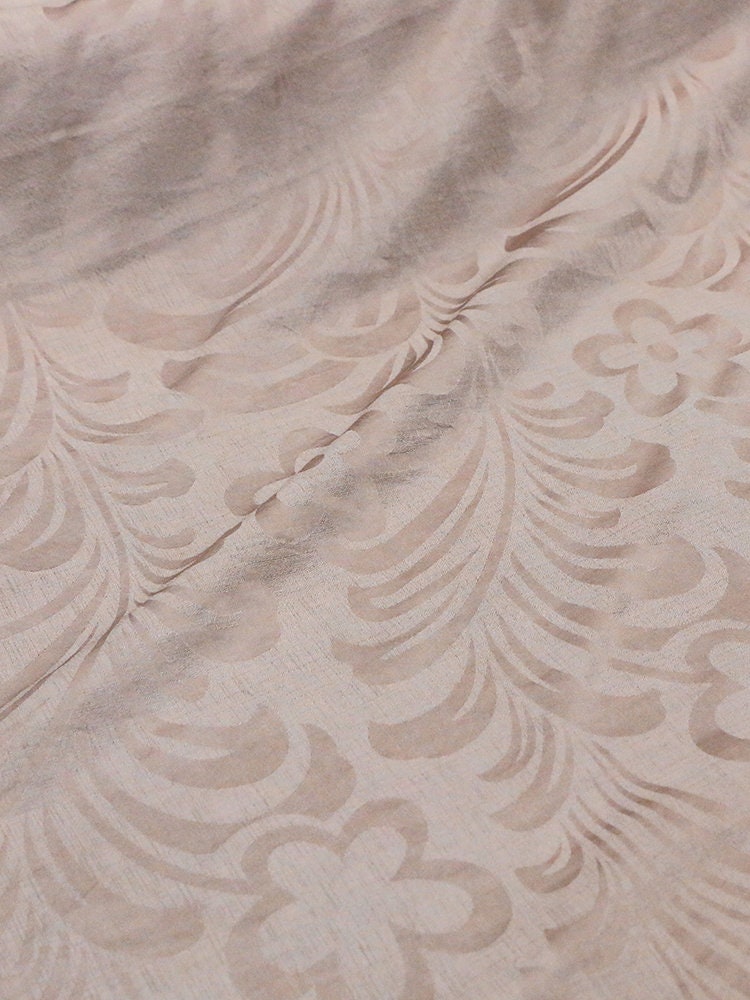 ANWTH- Jacquard Handmade Gambiered Ganton Tussah Silk Fabric - 130cm wide By the Yard