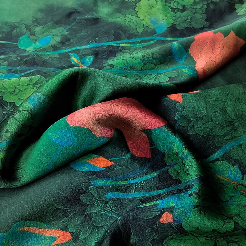 GUYHJS - Handmade 40 Momme Mud Silk Satin Fabric By the Yard