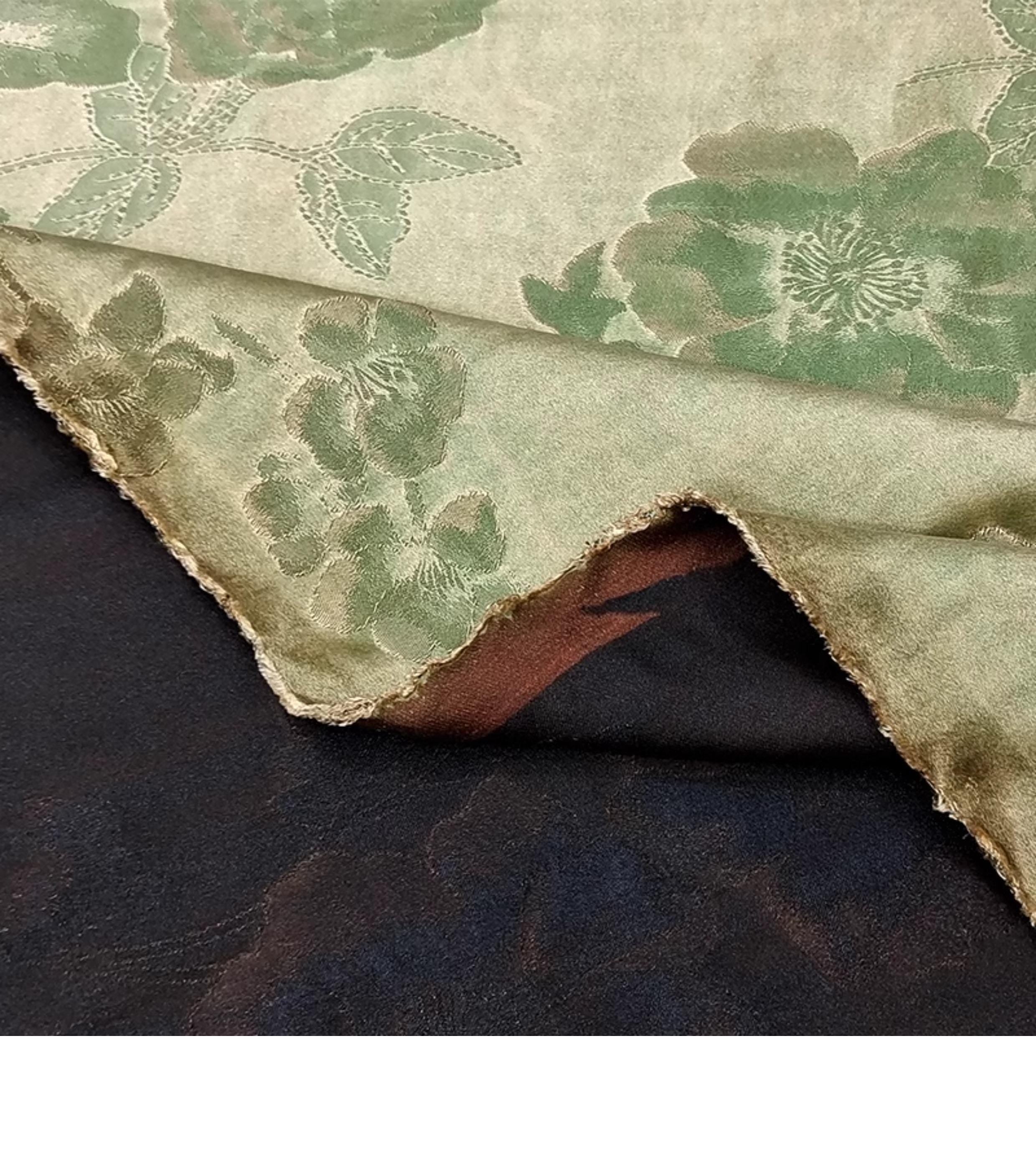 GYNVRH - Handmade 40 Momme Plant Dyeing Mud Silk Satin Fabric - 112cm By the Yard
