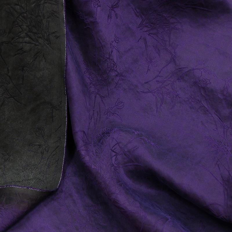 DUGUIZ - 26 Momme Bright Color Collection Silk Plain Satin with Cracked Xiangyunsha Fabric - 110cm by the Yard