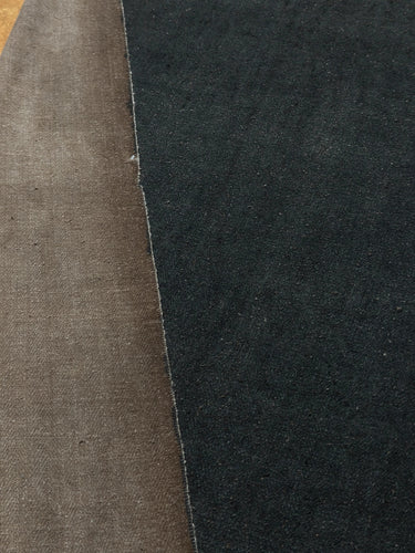a close up of a piece of mud tussah silk #color_black-brown