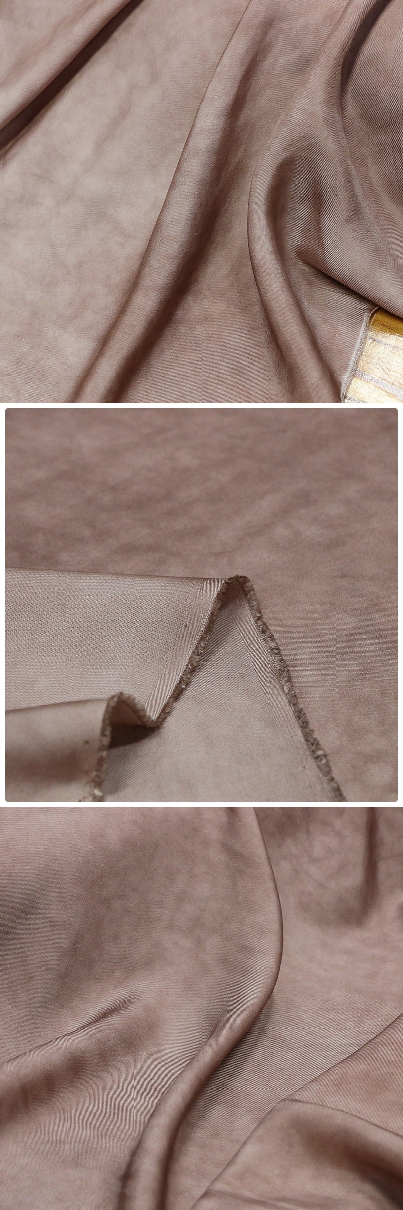 HERR - 18 Momme Dirty Dyeing Distressed Twill Silk Fabric Made of Mulberry Silk - 135cm by the Yard