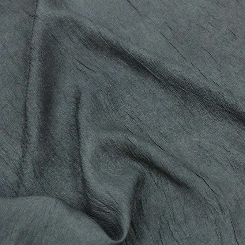 GUTONG - 16 Momme Eco Friendly Plant Dy Antique Bronze Natural Crinkle Tussah Silk Fabric - 93cm wide by the Yard