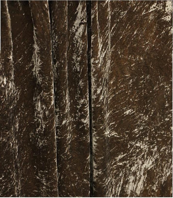 TUOHE - Handmade Plant-dyed Camel Brown Niche Silk Velvet Fabric - 125cm wide by the Yard