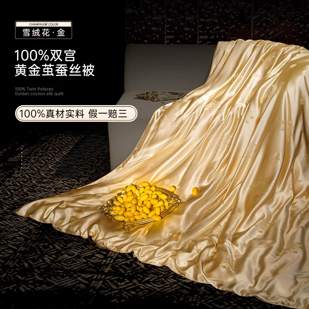 a blanket with a bowl of food on top of it