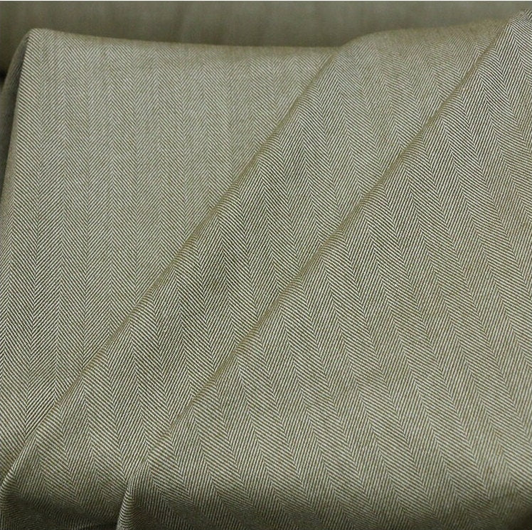 KRENZI - 42 Momme Handmade Gambiered Ganton Tussah Silk Fabric - 145cm wide by the Yard