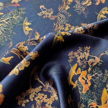 GUYZCW - Handmade 40 Momme Mud Silk Satin Fabric - 112cm By the Yard