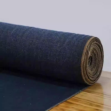 LZNZZSL - Denim Tussah Mud Silk, 45 Momme Jeans blue with uneven nubby, 110cm wide by the Yard