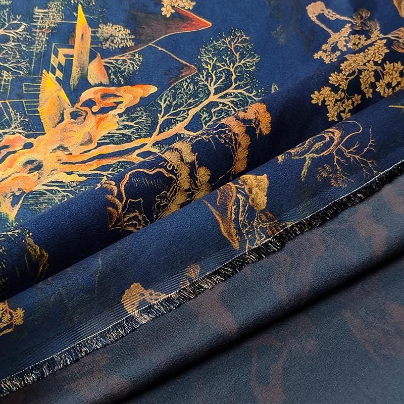 GUYZCW - Handmade 40 Momme Mud Silk Satin Fabric - 112cm By the Yard